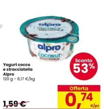 Interspar Yogurt cocco e stracciatella Alpro 120 g offerta