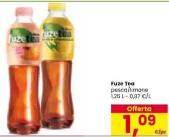 Interspar Fuze Tea pesca/limone 1,25 L offerta