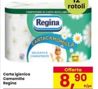 Interspar carta igienica Camomilla Regina offerta