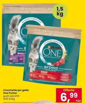 Interspar Crocchette per gatto One Purina gusti assortiti offerta