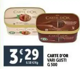 Deco Supermercati CARTE D'OR VARI GUSTI g 500 offerta