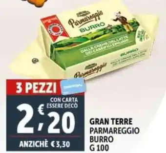 Deco Supermercati GRAN TERRE PARMAREGGIO BURRO g 100 offerta