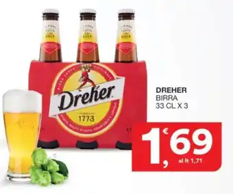 Quick Sisa DREHER BIRRA 33 CL X 3 offerta
