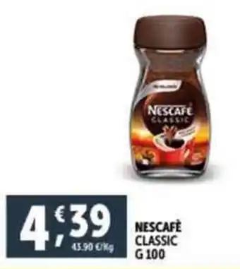 Deco Supermercati NESCAFÈ CLASSIC G100 offerta