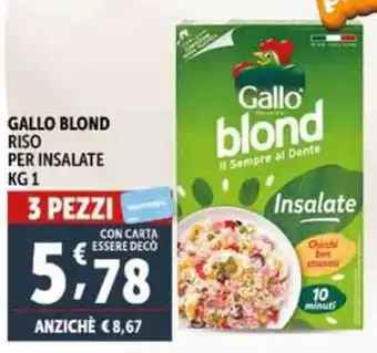 Deco Supermercati GALLO BLOND RISO KG1 offerta