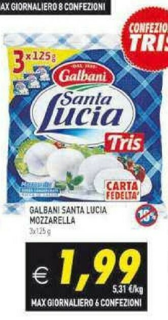 Pim Supermercati Mozzarella offerta