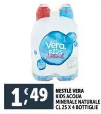 Deco Supermercati NESTLÉ VERA KIDS ACQUA MINERALE NATURALE CL 25 X 4 BOTTIGLIE offerta