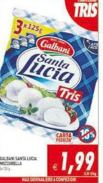 Pim Supermercati Mozzarella offerta