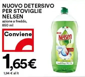 Coop Superstore NUOVO DETERSIVO PER STOVIGLIE NELSEN azione a freddo, 850 ml offerta