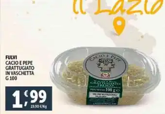 Deco Supermercati FULVI CACIO E PEPE GRATTUGIATO IN VASCHETTA G 100 offerta