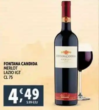 Deco Supermercati FONTANA CANDIDA MERLOT LAZIO IGT CL 75 offerta