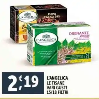 Deco Supermercati L'ANGELICA LE TISANE VARI GUSTI 15/18 FILTRI offerta