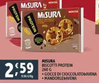 Deco Supermercati MISURA BISCOTTI PROTEIN 260 G offerta