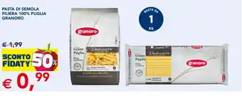 Esselunga PASTA DI SEMOLA FILIERA 100% PUGLIA GRANORO offerta