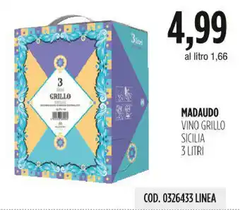 Carico Cash & Carry MADAUDO VINO GRILLO SICILIA 3 LITRI offerta