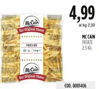 Carico Cash & Carry MC CAIN PATATE 2,5 KG offerta