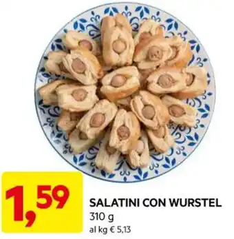 DPiù SALATINI CON WURSTEL 310 g offerta