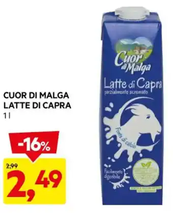 DPiù CUOR DI MALGA LATTE DI CAPRA 1 l offerta