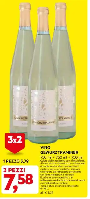 DPiù VINO GEWURZTRAMINER 750 ml + 750 ml + 750 ml offerta