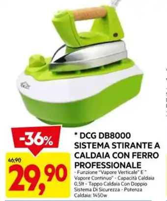 DPiù DCG DB8000 SISTEMA STIRANTE A CALDAIA CON FERRO PROFESSIONALE offerta