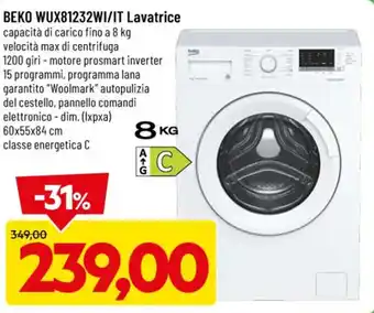 DPiù BEKO WUX81232WI/IT Lavatrice offerta