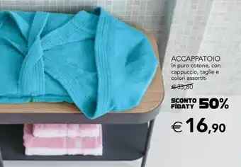 Esselunga ACCAPPATOIO in puro cotone, con cappuccio, taglie e colori assortiti offerta