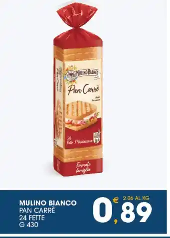 SeBón Supermercati MULINO BIANCO PAN CARRÈ 24 FETTE g 430 offerta