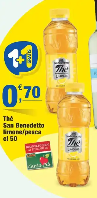 Crai Thè San Benedetto limone/pesca cl 50 offerta