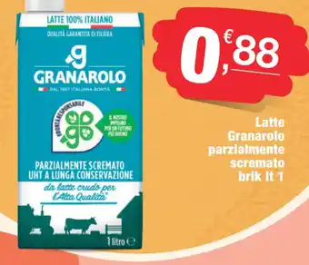 Crai Latte Granarolo parzialmente scremato brik lt 1 offerta