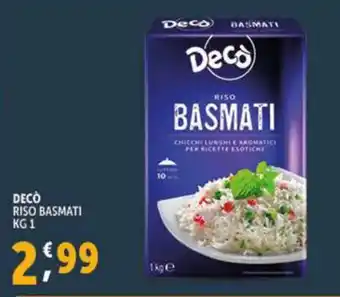 Deco Supermercati DECO RISO BASMATI KG1 offerta