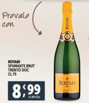 Deco Supermercati ROTARI SPUMANTE BRUT TRENTO DOC CL75 offerta