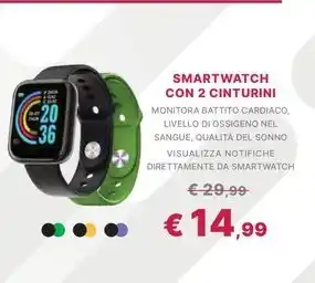 Euronics SMARTWATCH CON 2 CINTURINI offerta