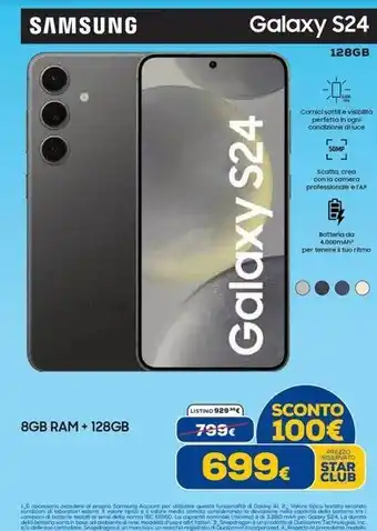 Euronics SAMSUNG Galaxy S24 offerta