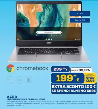 Euronics ACER CHROMEBOOK 314 CB314-2H-KOGE offerta