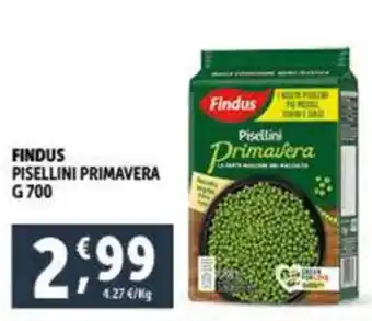 Deco Supermercati FINDUS PISELLINI PRIMAVERA G 700 offerta