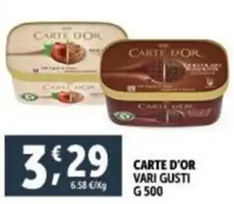 Deco Supermercati CARTE D'OR VARI GUSTI G 500 offerta