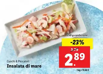 Lidl Cuochi & Pescatori Insalata di mare 250 g confezione offerta