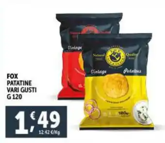 Deco Supermercati FOX PATATINE VARI GUSTI G120 offerta