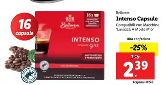 Lidl Bellarom Intenso Capsule Compatibili con Macchine 'Lavazza A Modo Mio' offerta