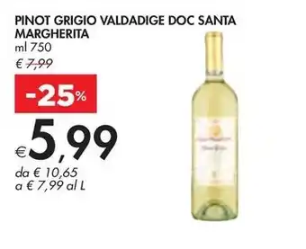 Bennet PINOT GRIGIO VALDADIGE DOC SANTA MARGHERITA offerta