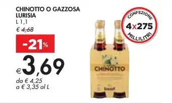 Bennet CHINOTTO O GAZZOSA LURISIA L 1,1 offerta