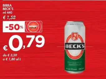 Bennet BIRRA BECK'S ml 440 offerta