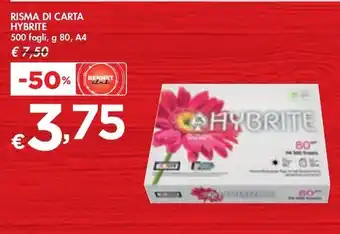 Bennet RISMA DI CARTA HYBRITE 500 fogli, g80, A4 offerta