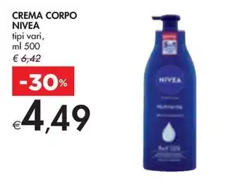 Bennet CREMA CORPO NIVEA tipi vari, ml 500 offerta