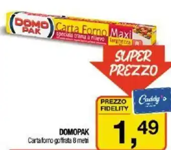 Caddy's DOMOPAK Carta forno goffrata 8 metri offerta