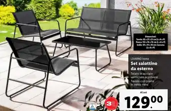 Lidl LIVARNO home Set salottino da esterno offerta