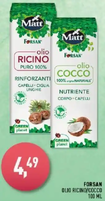 Caddy's FORSAN OLIO RICINO/COCCO 100 ML offerta