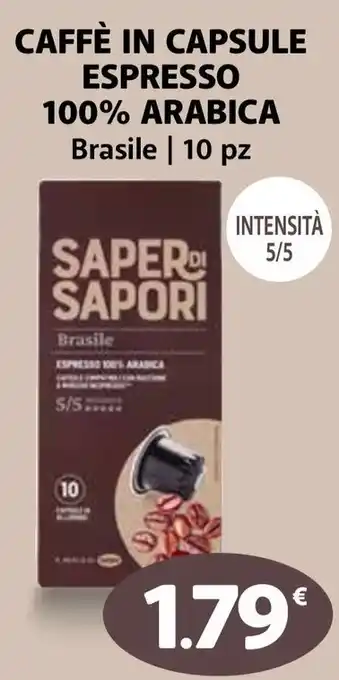 Famila Superstore CAFFÈ IN CAPSULE ESPRESSO 100% ARABICA Brasile | 10 pz offerta