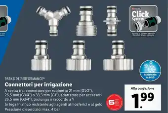 Lidl PARKSIDE PERFORMANCE Connettori per irrigazione offerta