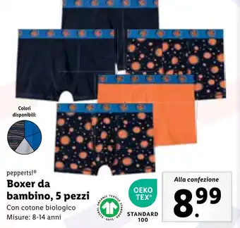 Lidl pepperts! Boxer da Boxer da bambino, 5 pezzi offerta